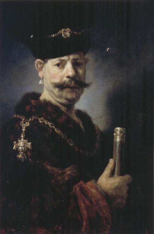 REMBRANDT Harmenszoon van Rijn The Polish Nobleman or Man in Exotic Dress oil painting picture